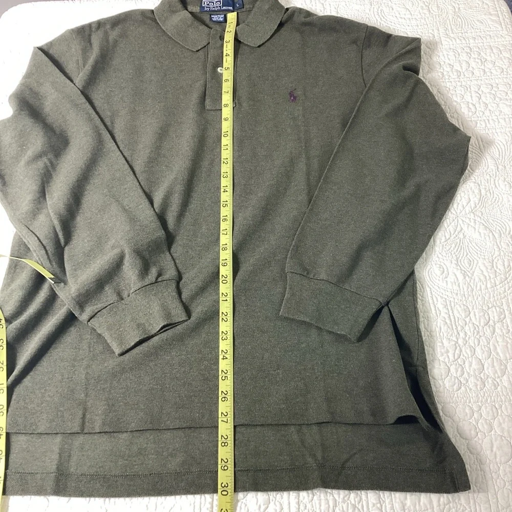 Polo by Ralph Lauren Iconic Mesh Long Sleeve‎ Knit Shirt Mens Size Large Green